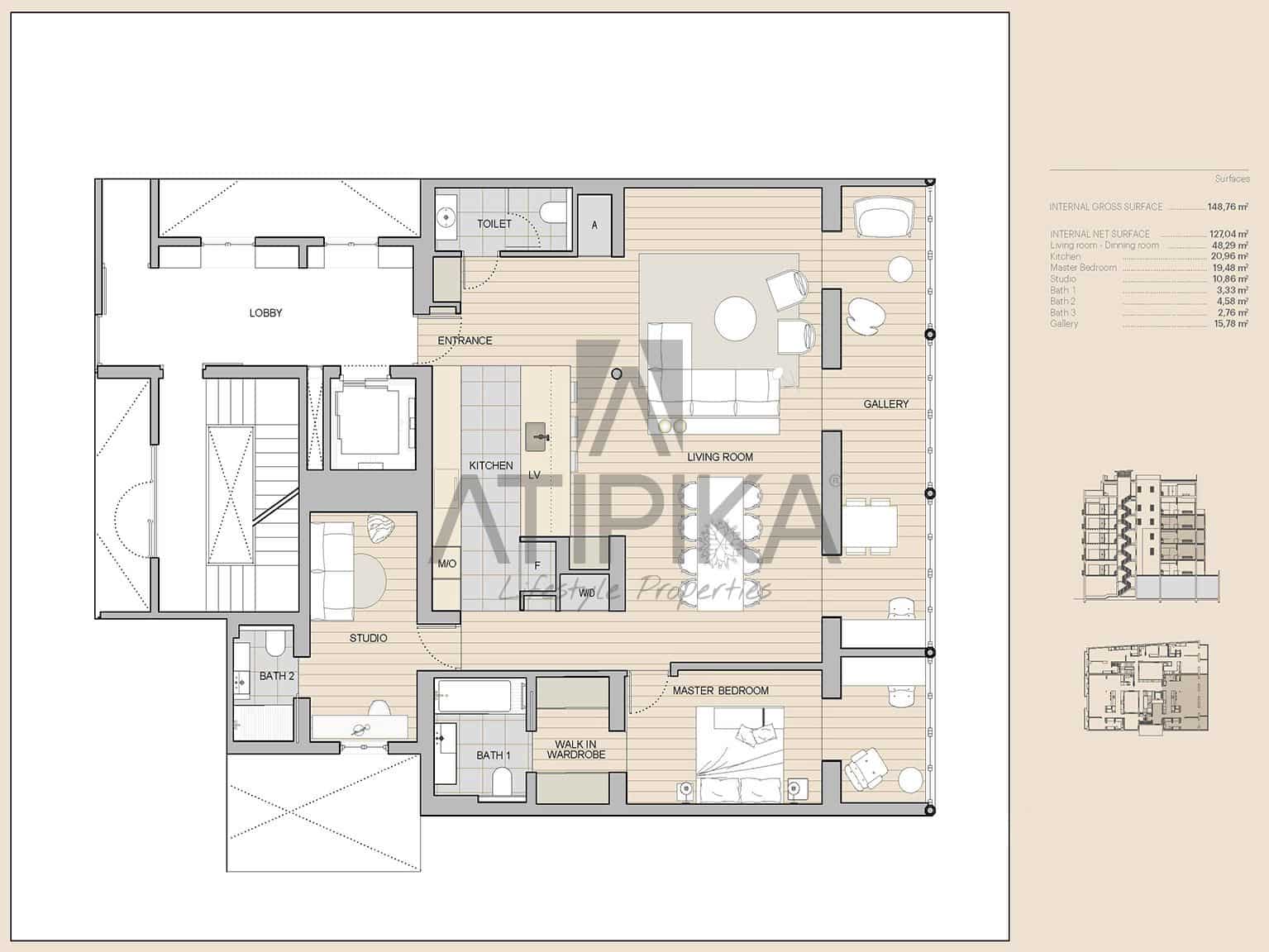 2 bedroom Apartment for sale in Barcelona city - € 1,750,000 (Ref: 7857436)