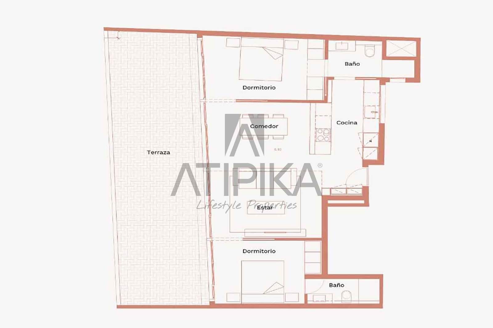 2 quarto Apartamento para venda em Barcelona cidade - 895 000 € (Ref: 8048584)