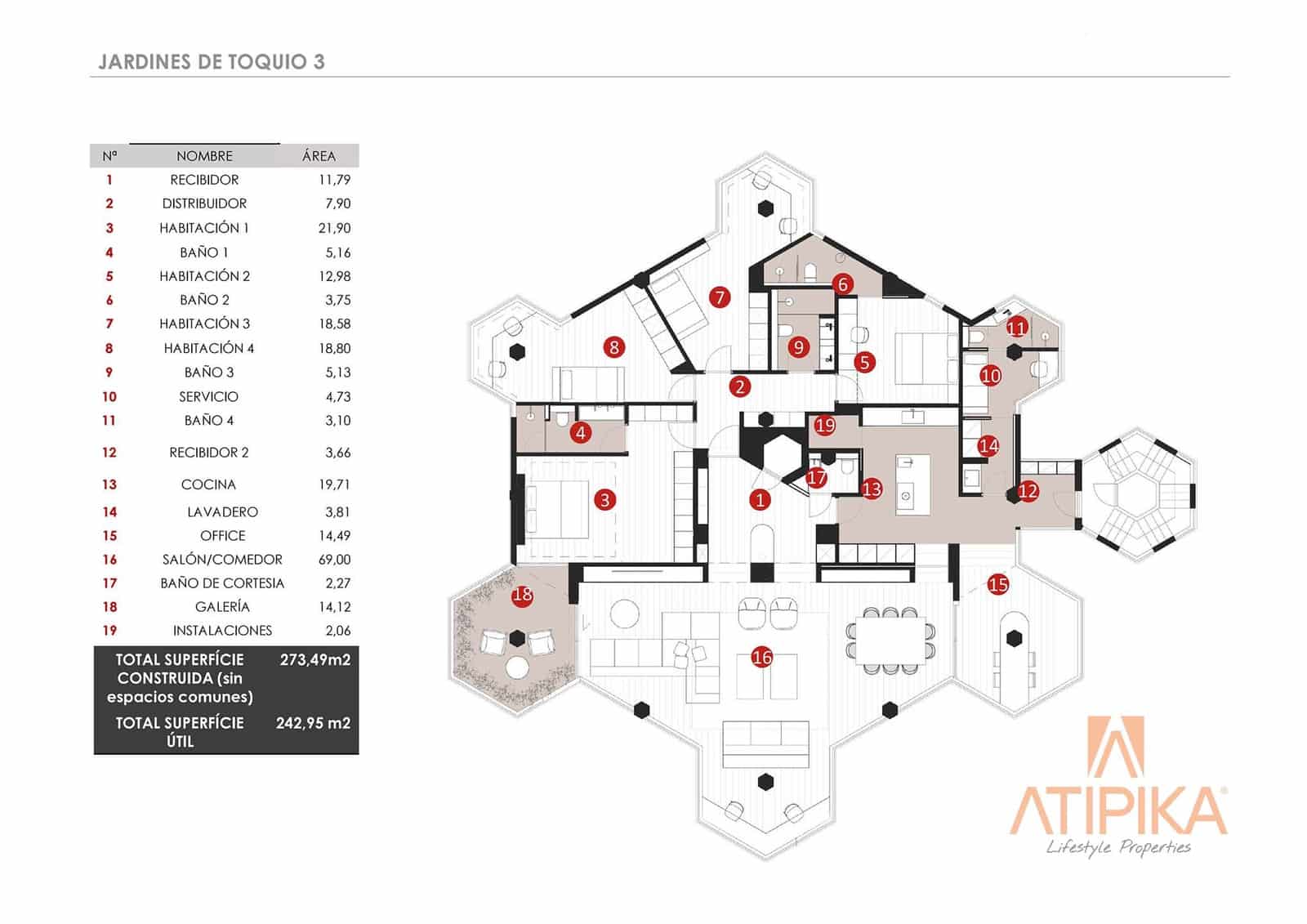 4 sypialnia Apartament na sprzedaż w Miasto Barcelona z basenem - 2 755 000 € (Ref: 8327125)