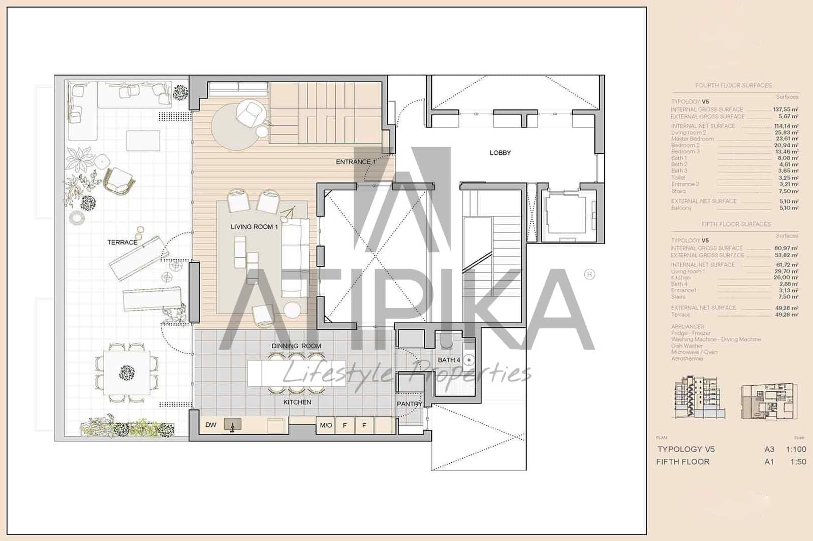 3 soveværelse Penthouse til salg i Barcelona by - € 4.800.000 (Ref: 8404496)