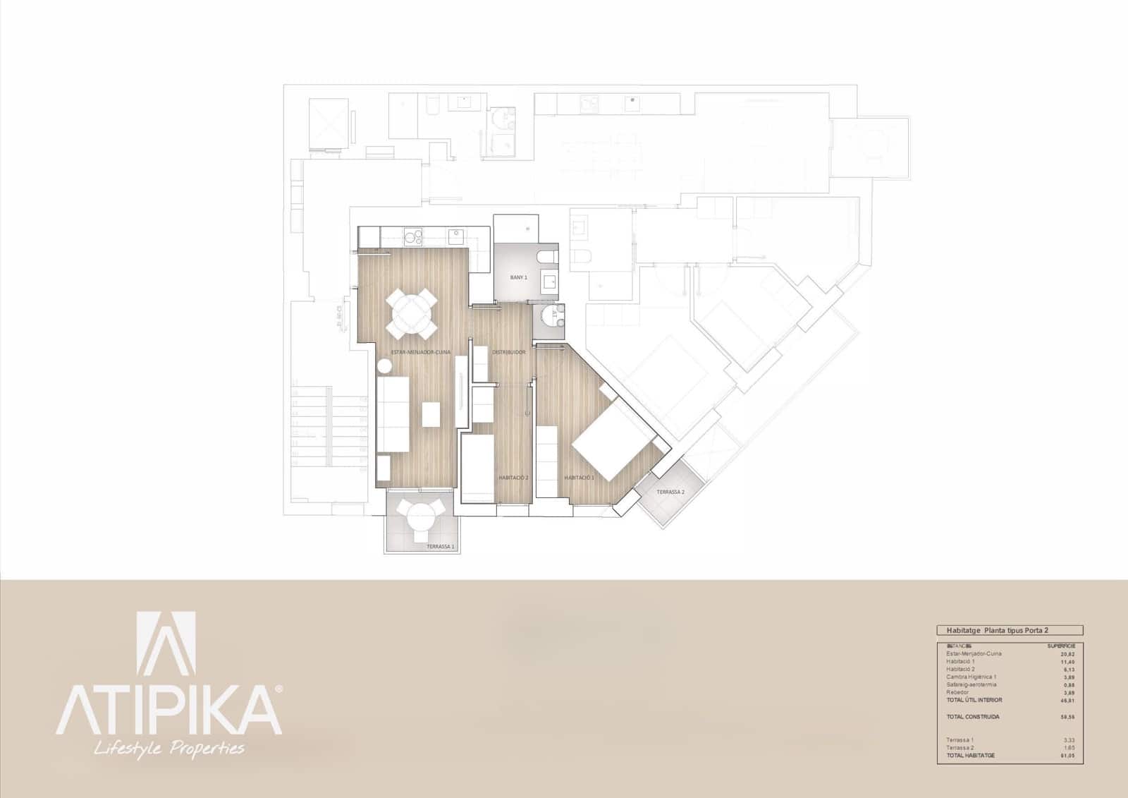 2 bedroom Apartment for sale in Barcelona city with pool - € 540,000 (Ref: 8406754)