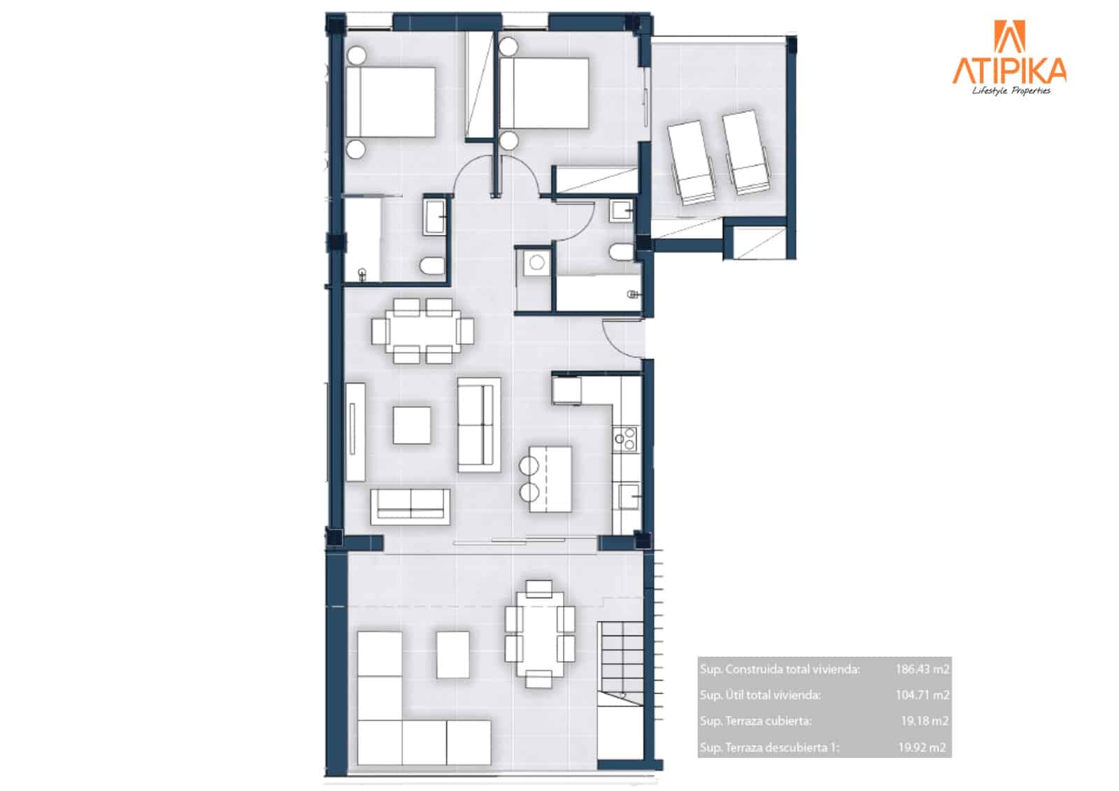 3 soveværelse Penthouse til salg i Arenal d'en Castell med swimmingpool - € 749.000 (Ref: 8417066)