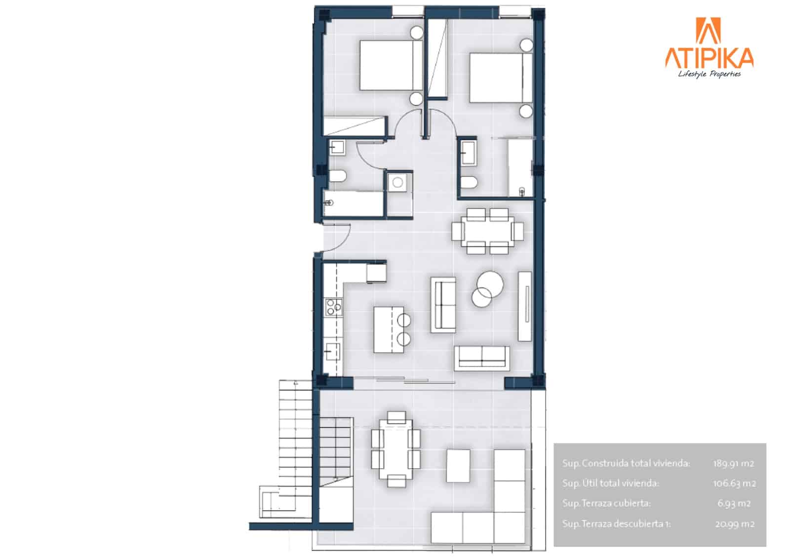 2 bedroom Penthouse for sale in Arenal d'en Castell with pool - € 729,000 (Ref: 8417073)
