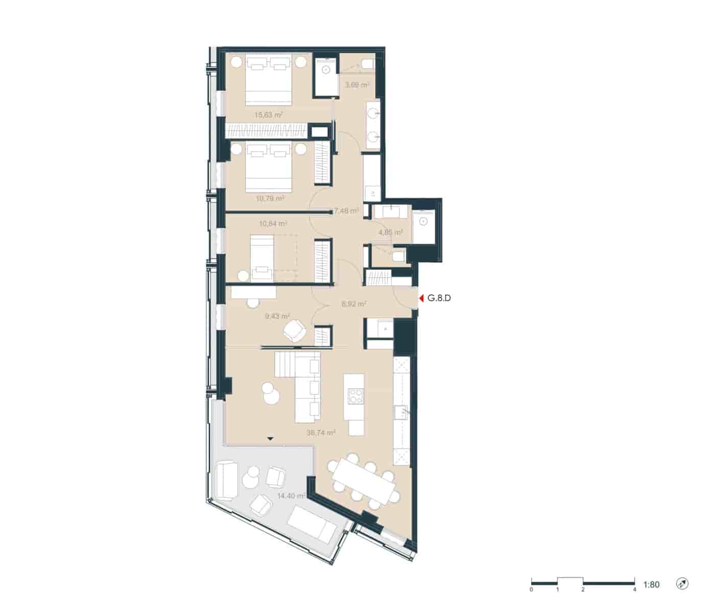 4 bedroom Apartment for sale in Barcelona city - € 1,735,000 (Ref: 8948356)