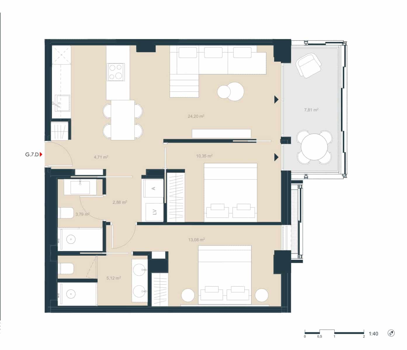2 quarto Apartamento para venda em Barcelona cidade - 1 040 000 € (Ref: 8948360)