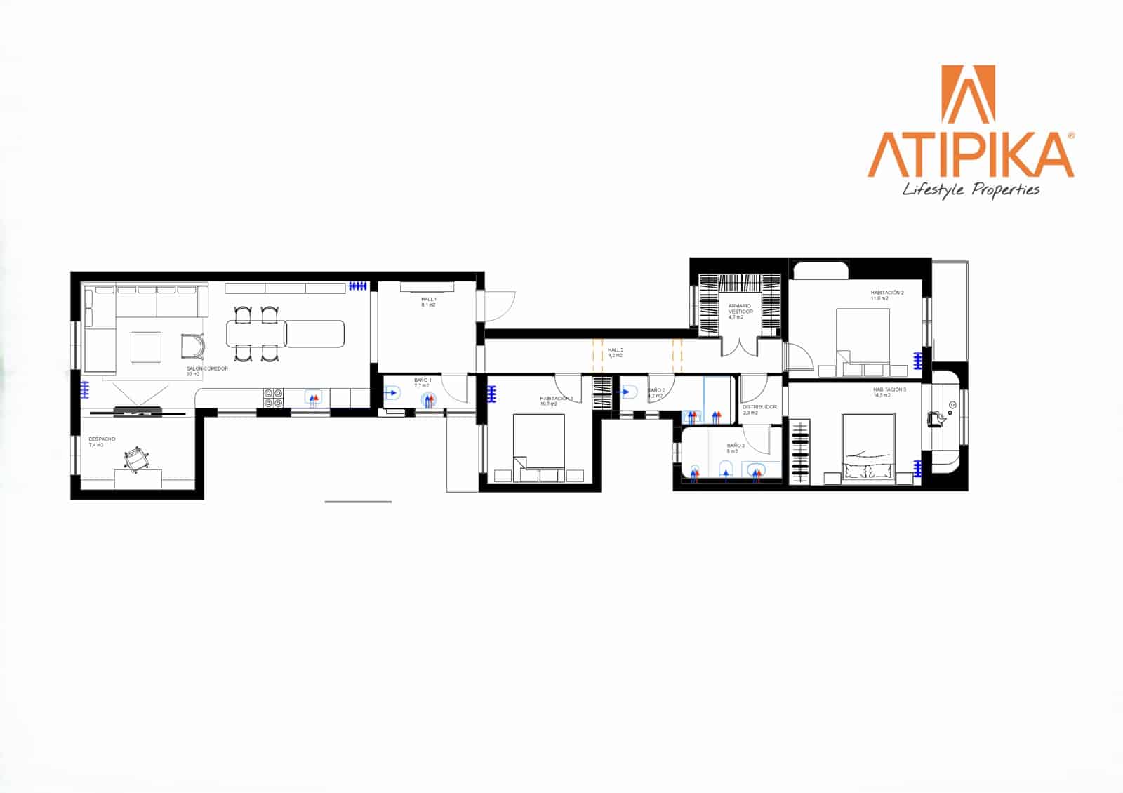 4 Zimmer Apartment zu verkaufen in Barcelona Stadt - 1.100.000 € (Ref: 9548797)