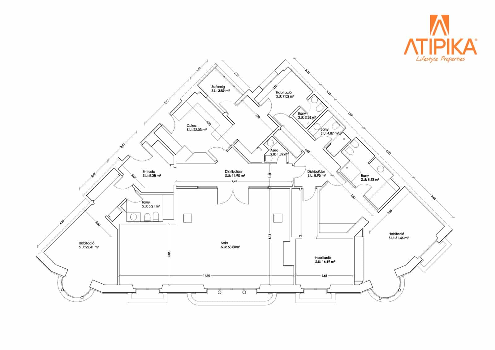 4 makuuhuone Huoneisto myytävänä paikassa Barcelona kaupunki - 3 975 000 € (Ref: 9941305)