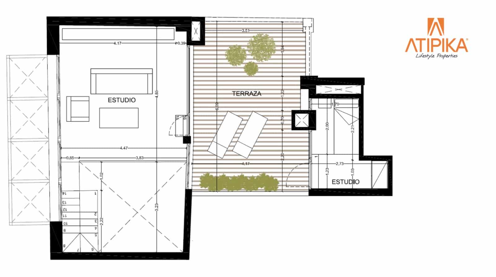 2 Zimmer Penthouse zu verkaufen in Barcelona Stadt - 1.195.000 € (Ref: 9941308)