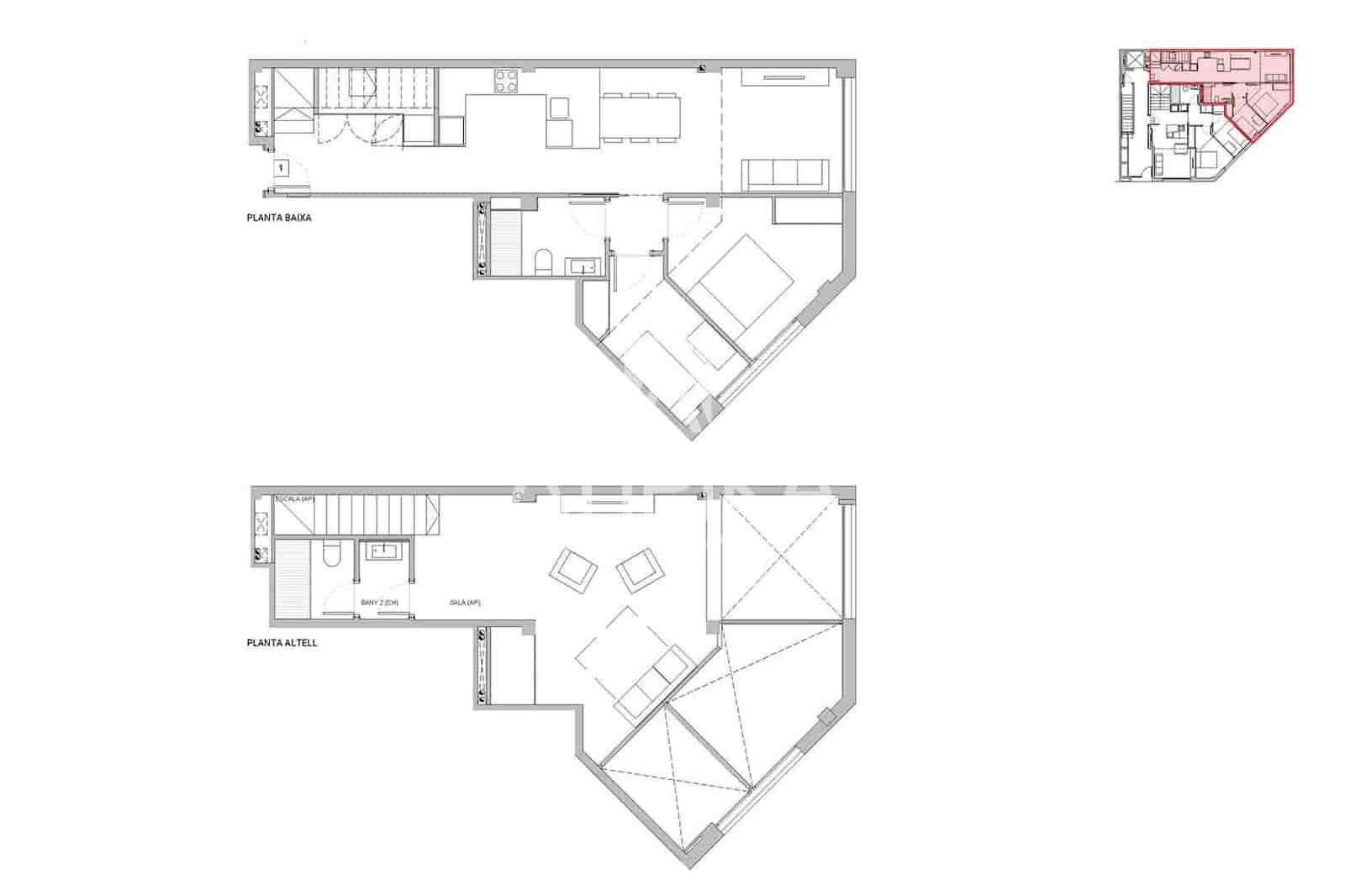 3 sovrum Lägenhet till salu i Barcelona stad med pool - 650 000 € (Ref: 9941396)