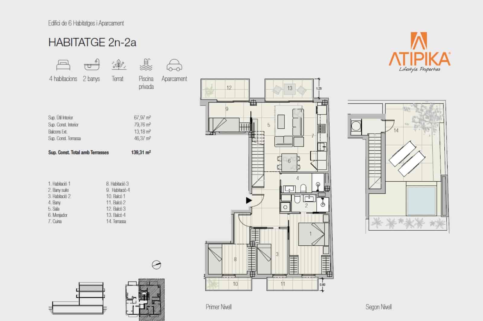 4 soveværelse Penthouse til salg i Sant Cugat del Valles med swimmingpool - € 970.000 (Ref: 9941423)