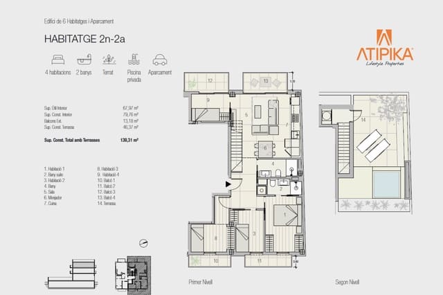 4 soveværelse Penthouse til salg i Sant Cugat del Vallès med swimmingpool - € 970.000 (Ref: 9941423)