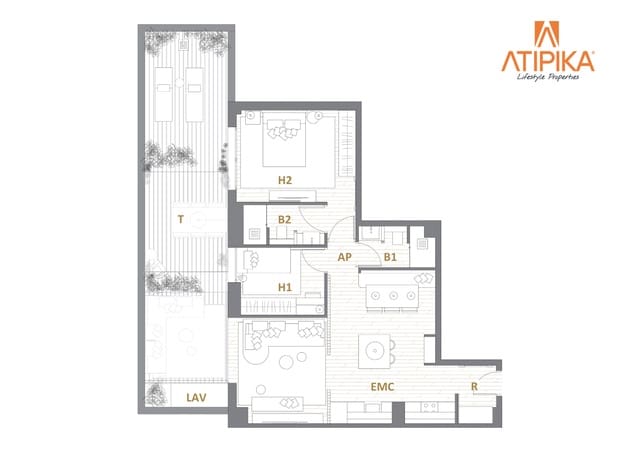 2 chambre Appartement à vendre à Barcelone ville - 835 000 € (Ref: 9941427)