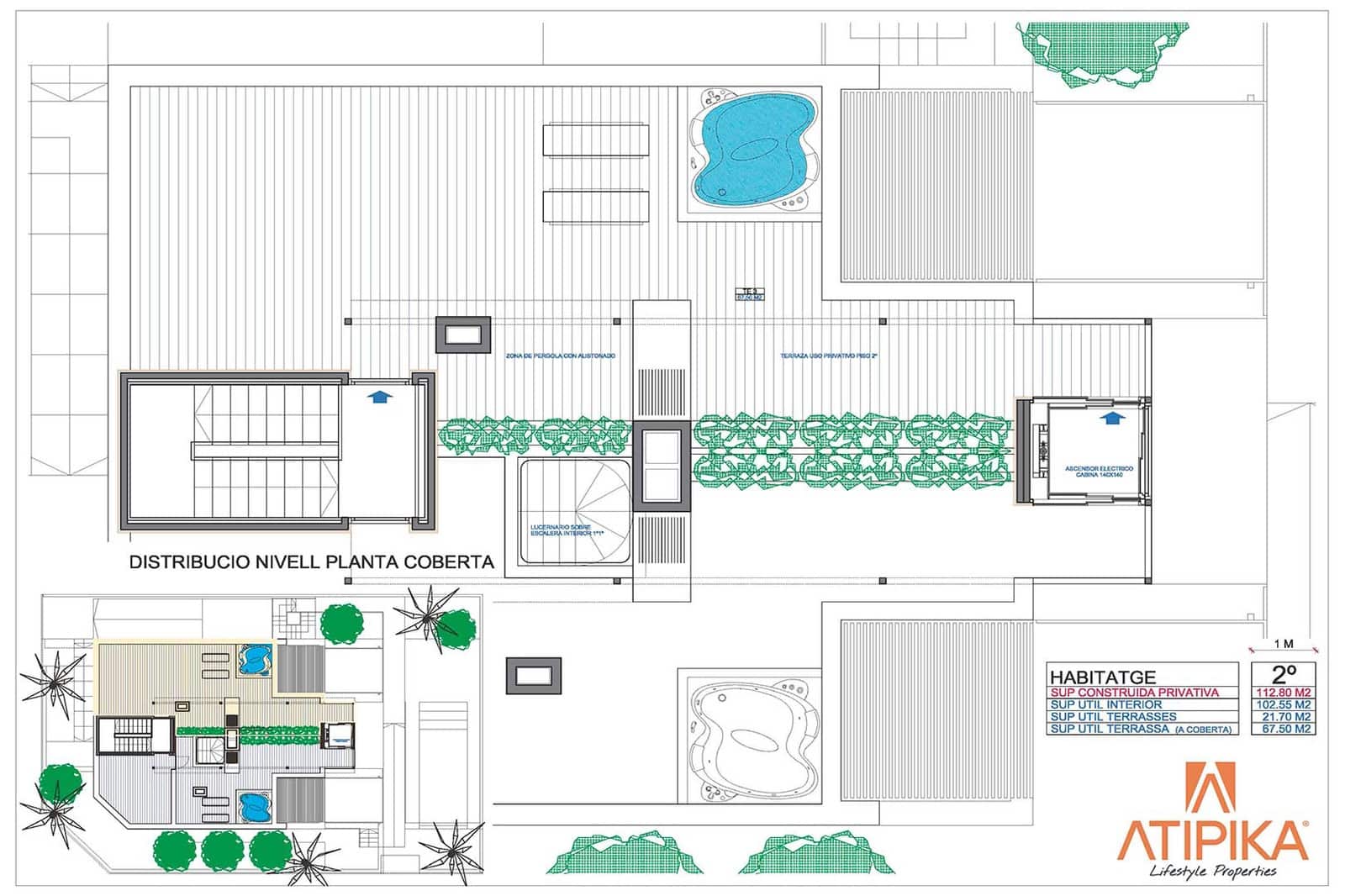3 chambre Penthouse à vendre à Castelldefels avec piscine - 1 200 000 € (Ref: 9941463)