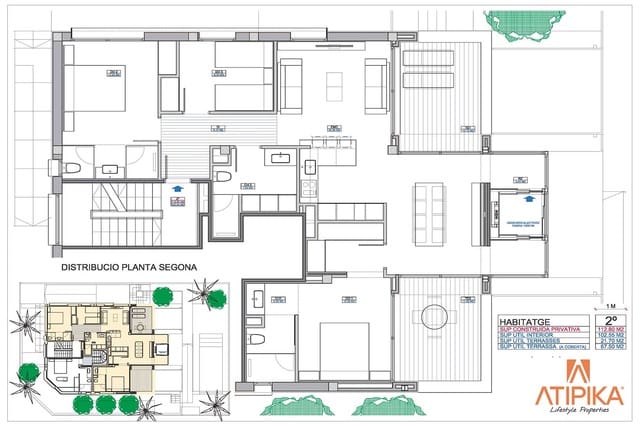 3 chambre Penthouse à vendre à Castelldefels avec piscine - 1 200 000 € (Ref: 9941463)