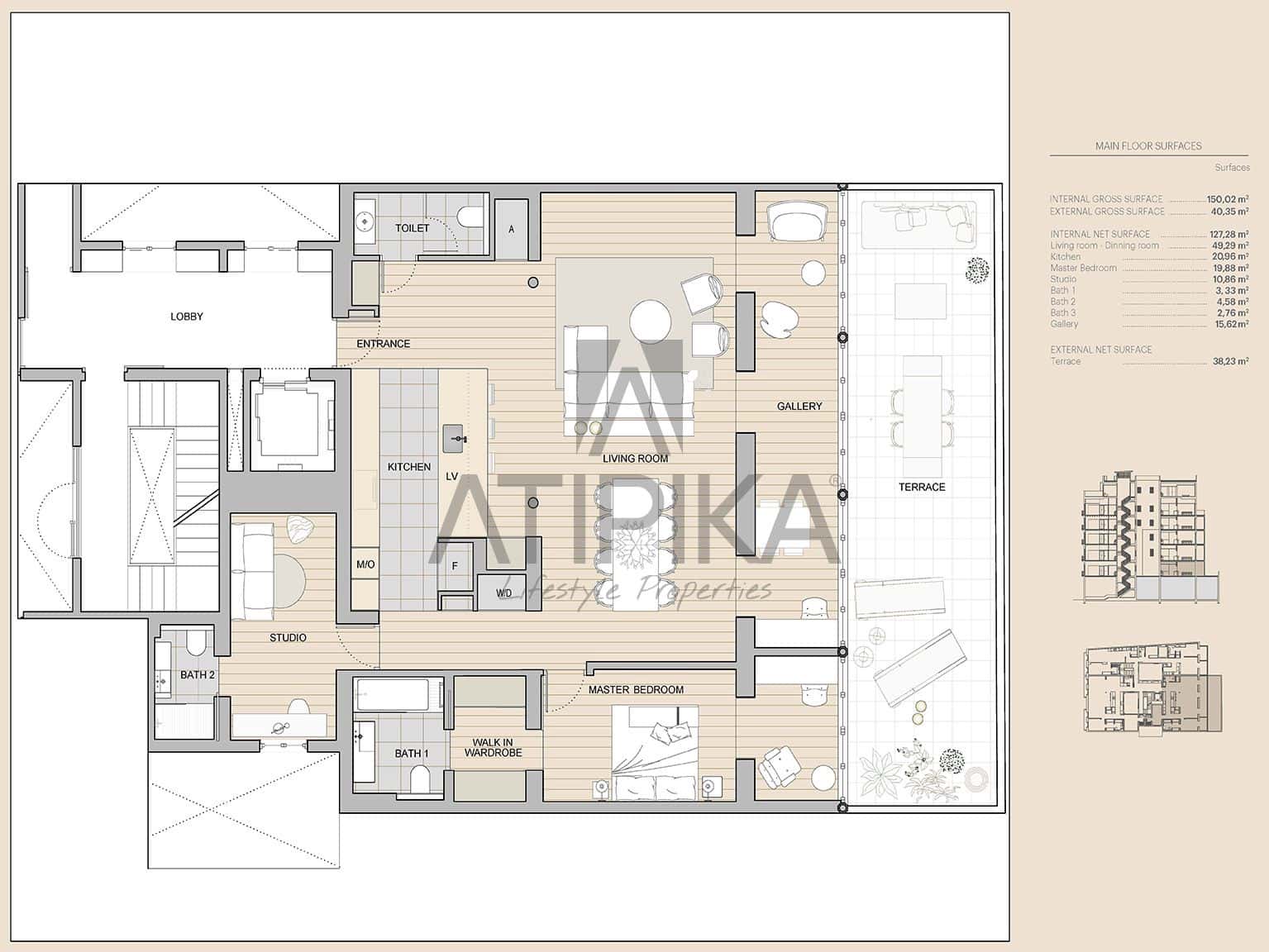 2 Zimmer Apartment zu verkaufen in Barcelona Stadt - 1.700.000 € (Ref: 9941464)