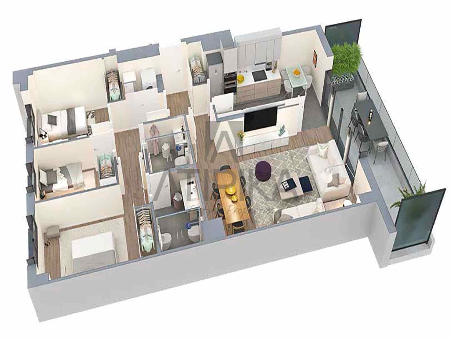 3 makuuhuone Huoneisto myytävänä paikassa Badalona mukana uima-altaan - 547 500 € (Ref: 9961904)