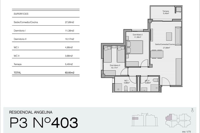 Apartamento de 2 habitaciones en San Miguel de Salinas en venta con piscina - 185.000 € (Ref: 10025822)
