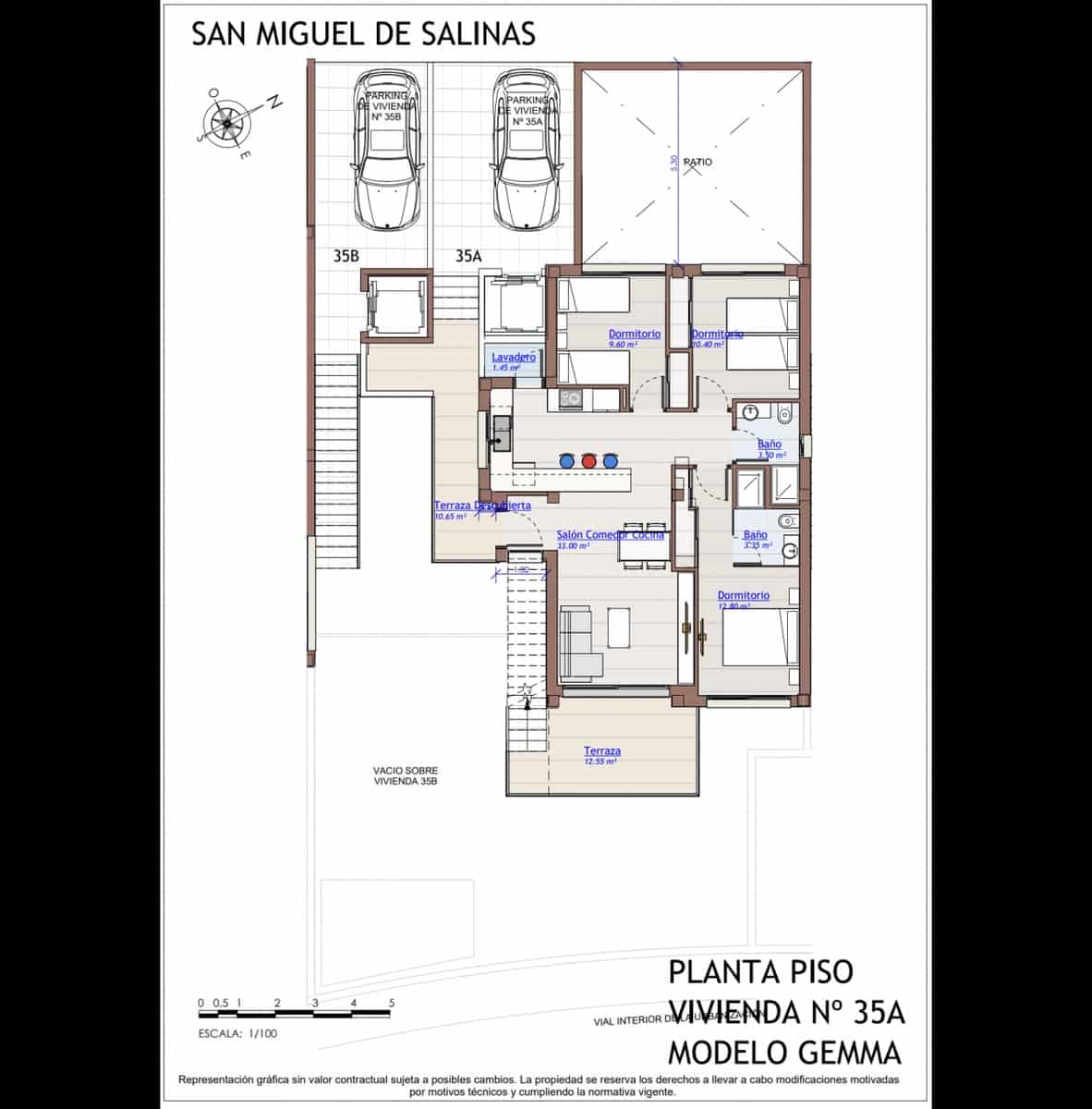 3 Zimmer Apartment zu verkaufen in San Miguel de Salinas mit Pool - 430.000 € (Ref: 8651270)
