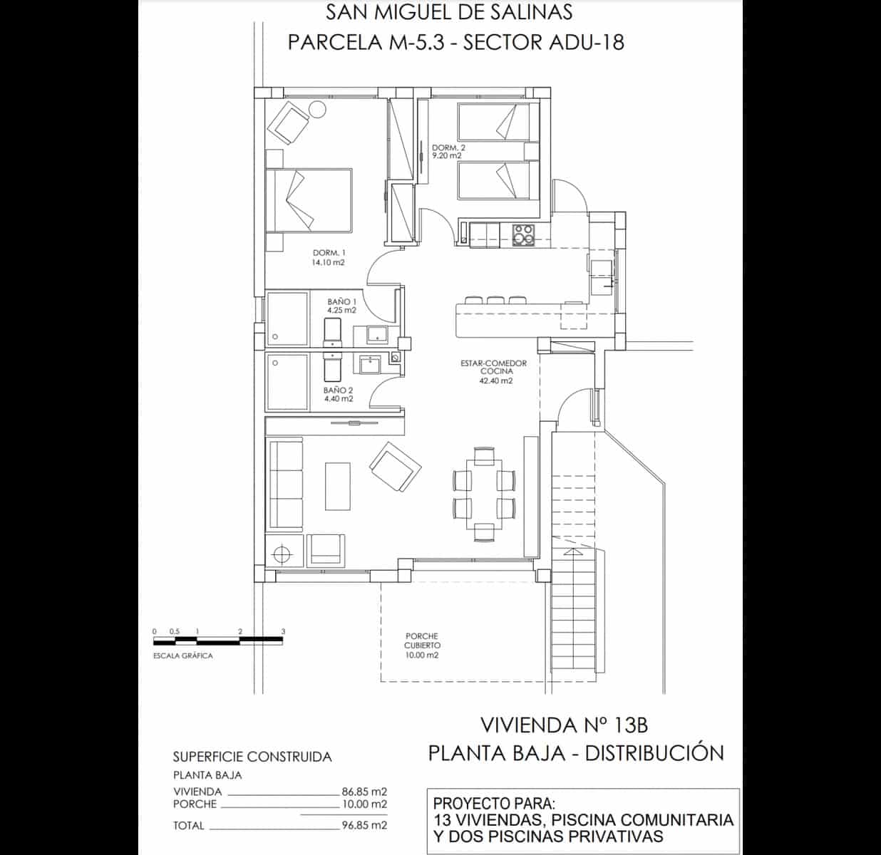 Apartamento de 2 habitaciones en San Miguel de Salinas en venta con piscina garaje - 375.000 € (Ref: 8651271)