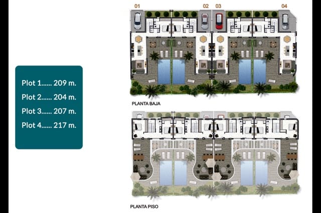 Pareado de 3 habitaciones en Rojales en venta con piscina - 399.000 € (Ref: 8736465)