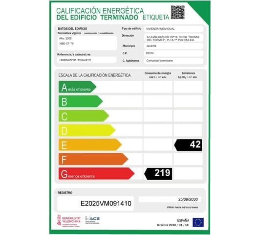 3 makuuhuone Huoneisto myytävänä paikassa Jacarilla mukana uima-altaan - 129 000 € (Ref: 8937478)