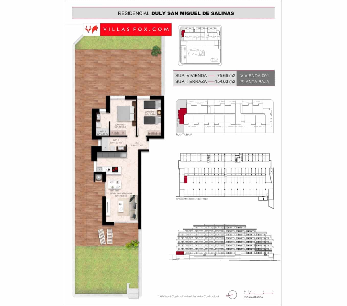 Apartamento de 2 habitaciones en San Miguel de Salinas en venta con piscina garaje - 219.000 € (Ref: 8942184)