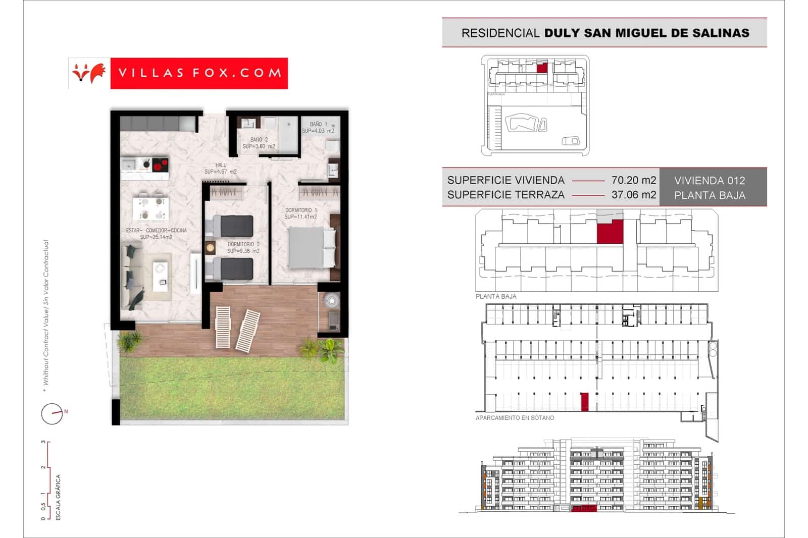 Apartamento de 2 habitaciones en San Miguel de Salinas en venta con piscina garaje - 219.000 € (Ref: 8942184)