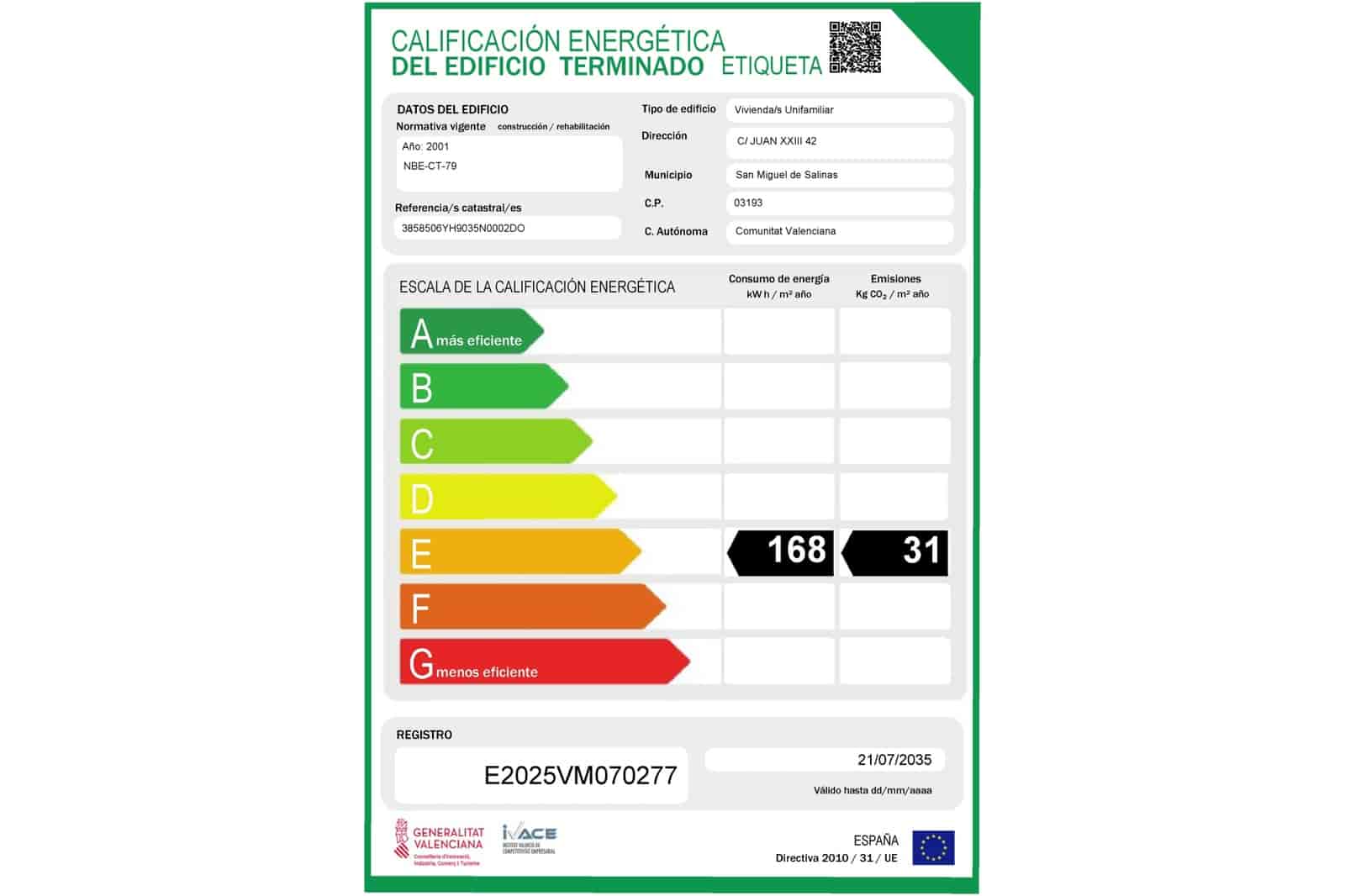 3 soverom Hus til salgs i San Miguel de Salinas med svømmebasseng garasje - € 249 000 (Ref: 9024970)