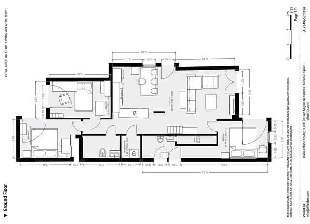 3 soverom Kjedet enebolig til salgs i Desamparados - Hurchillo - Torremendo, Orihuela med svømmebasseng - € 355 000 (Ref: 9336956)