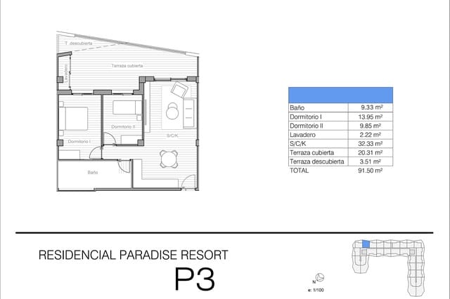 2 sovrum Lägenhet till salu i San Miguel de Salinas med pool - 220 000 € (Ref: 9685723)
