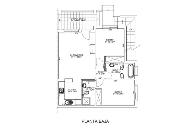 Pareado de 2 habitaciones en San Miguel de Salinas en venta con piscina - 182.500 € (Ref: 9736187)