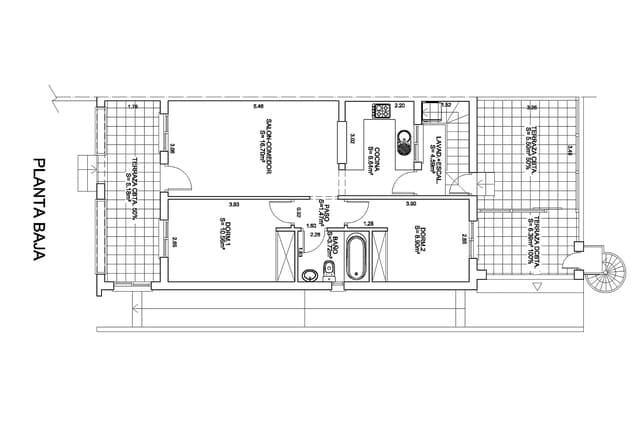 2 makuuhuone Paritalo myytävänä paikassa San Miguel de Salinas mukana uima-altaan - 155 000 € (Ref: 9780005)